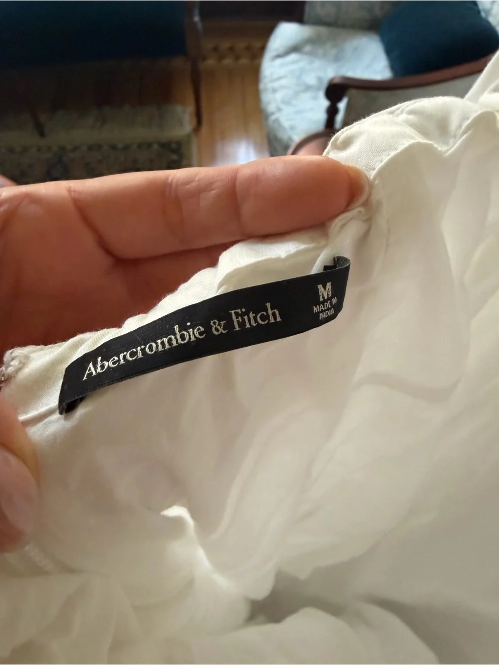 Abercrombie & Fitch White Maxi Slip Dress with Thin Straps - Picture 3 of 4